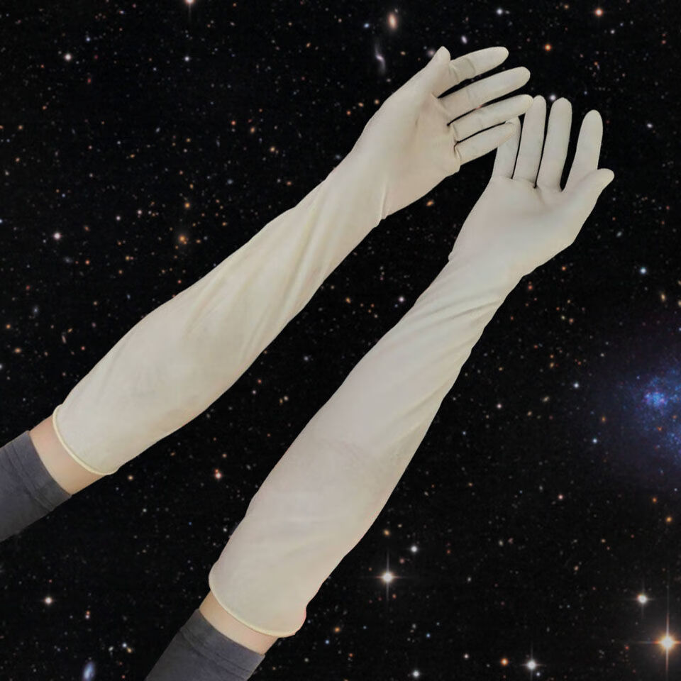 20寸加长加厚乳胶手套高弹力橡胶牲畜接生水产业清洁洗车洗碗防水 20