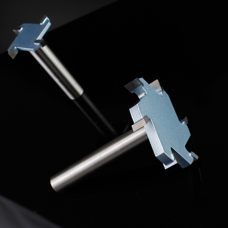 新工业加长柄t型刀大直径电木铣侧面开深槽铣刀镂铣机刀具 米白色 1/2