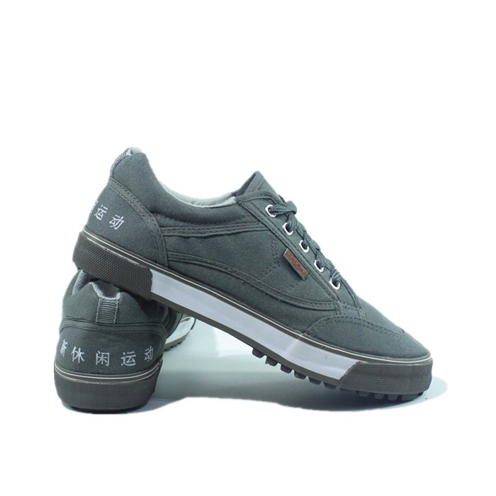 上班鞋男帆布鞋防滑工作鞋劳动鞋劳保鞋休闲鞋系带运动鞋跑步鞋灰色38