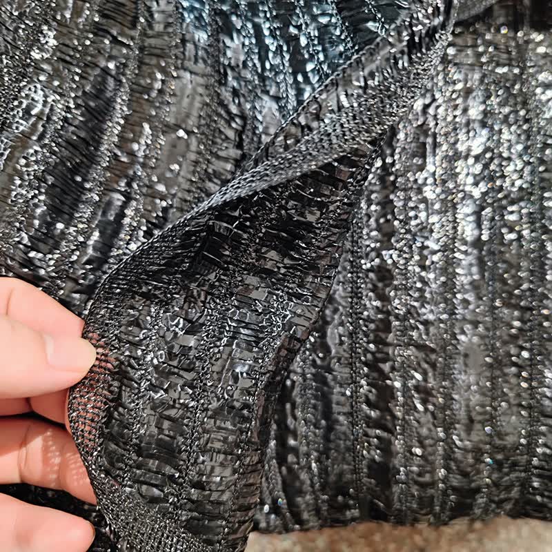 平针遮阳网黑色耐用防晒网农用大棚平织家用隔热太阳网 50%密度 12米