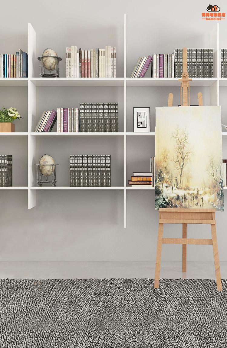 直播背景布3d立体书橱背景3d立体直播主播背景布网红背景布背景墙l