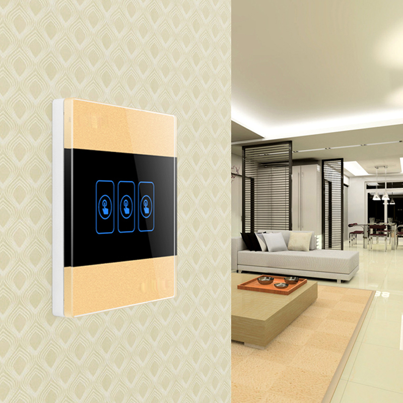 全屋智能家居精灵智能语音声控开关灯照明控制面板单火线定制3开桃花