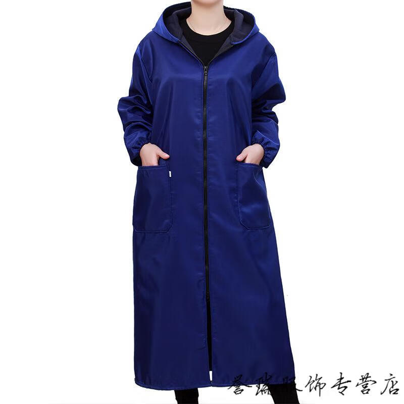 【lanshitina】加绒长加长服罩衣成人冬季加厚工作服男女大褂护衣水