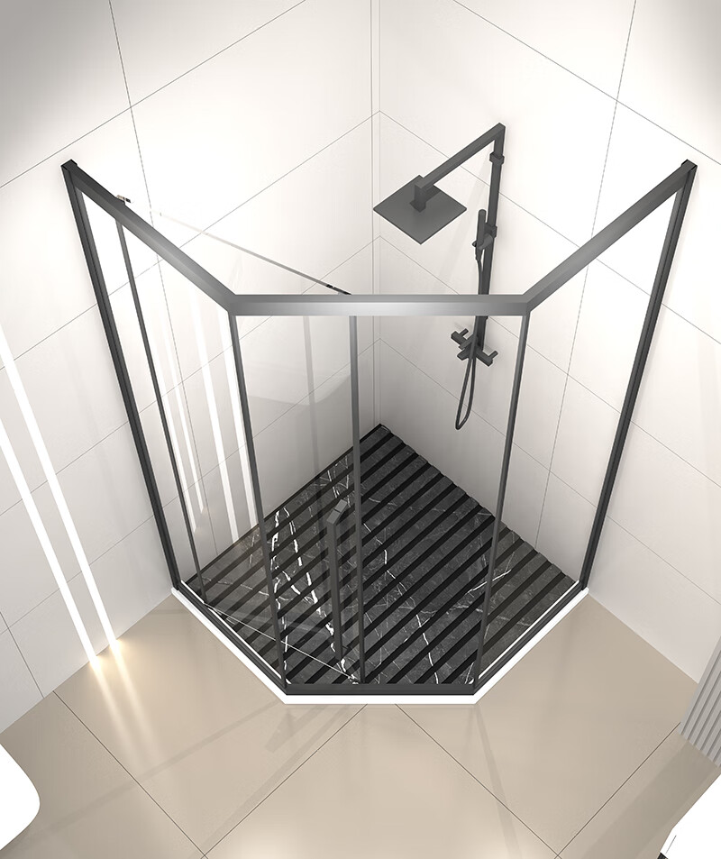 卫浴 科勒kohler钻石型整体淋浴房玻璃门干湿分离浴室隔断卫生间浴屏