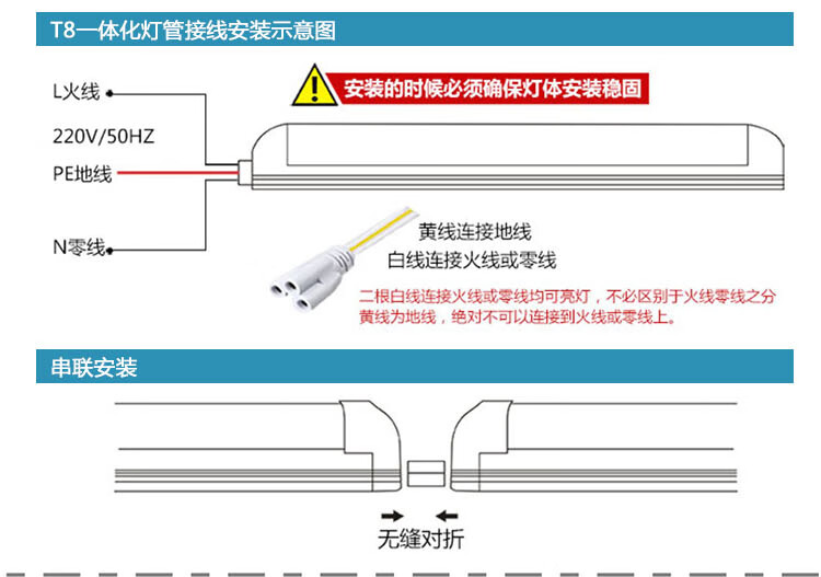 迈多多led消防应急照明灯管t8t5一体化全套充电日光灯停电照明应急