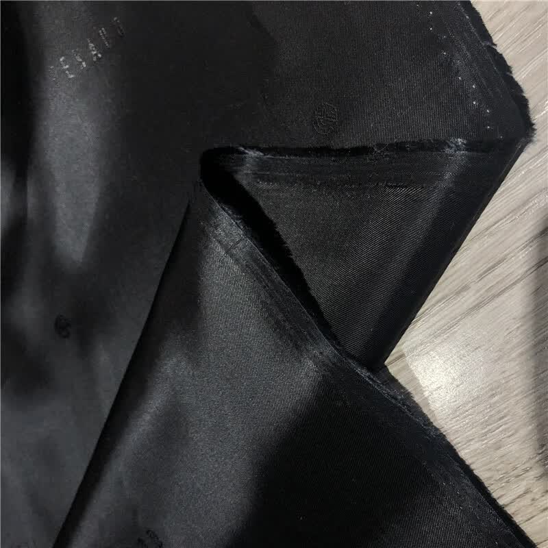 藏青进口宾霸里布纯棉里衬面料大衣西装内衬里子布料 外贸原单黑色