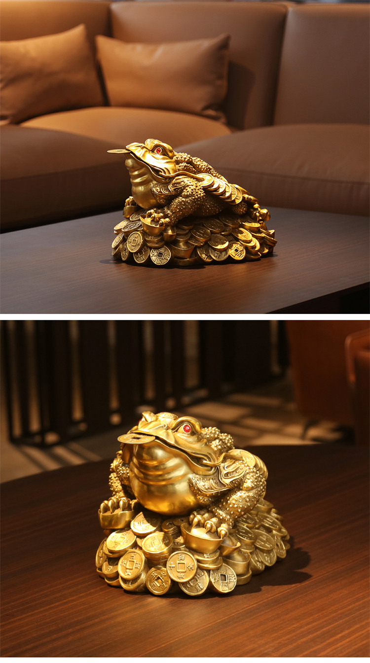 家居装饰品中国风桌面创意办公室工艺品开业礼品摆件 a7小金蟾【图片