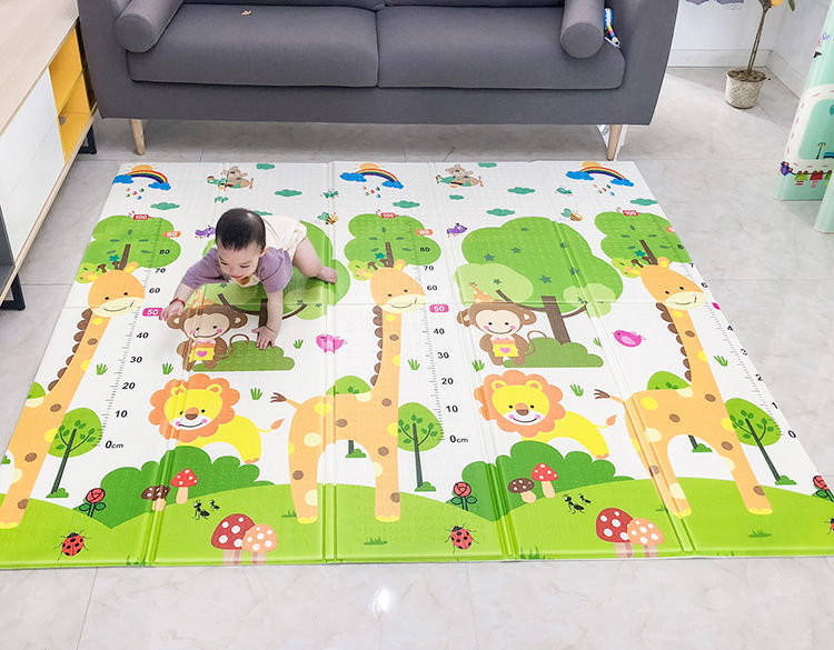 【亲肤】大号可折叠宝宝爬行垫加厚2cm婴儿爬爬垫可折叠客厅防摔学步