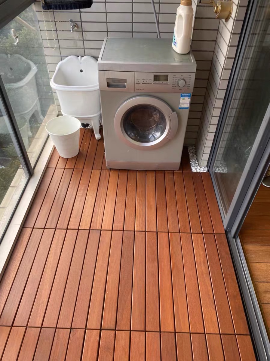 防腐木地板防腐木阳台户外实木地板甘露台花园室外地面铺设改造自拼装