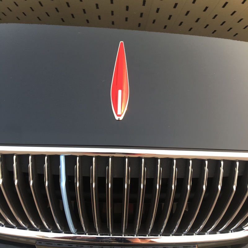 适用于红旗车标h5立标奔腾b50b70x40t77机头盖车头标改装引擎盖红车