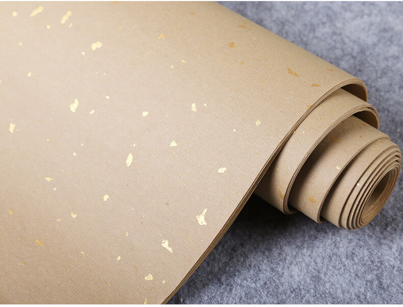 安徽泾县仿古五色洒金纸宣纸生宣50张四尺六尺对开初学者毛笔书法专用