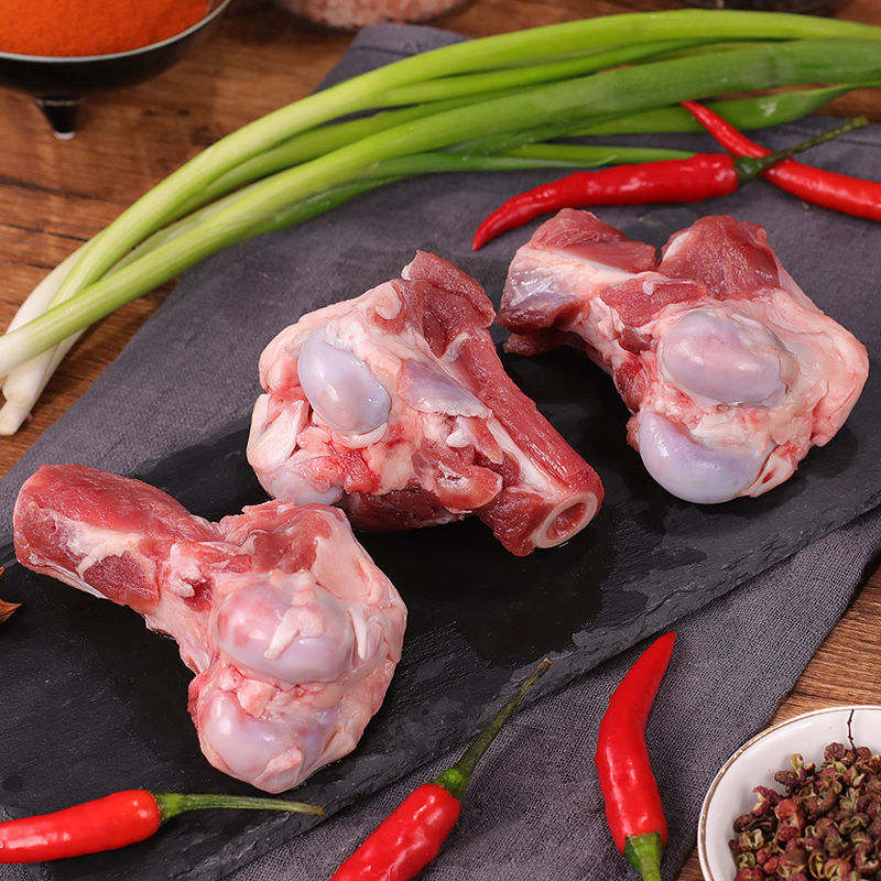 带肉新鲜羊棒骨带肉羊骨头羊拐筋关节肘骨筋生的羊拐骨冷冻批发十字丽
