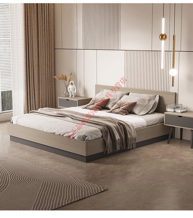 8米双人大床用的 床 连体床头柜2个 1800mm*2000mm 组装式箱体床