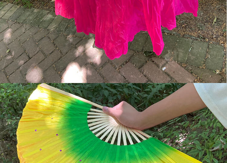 秧歌扇子舞蹈扇子大秧歌扇子长绸扇广场舞跳舞扇扭秧歌大扇子大号中国