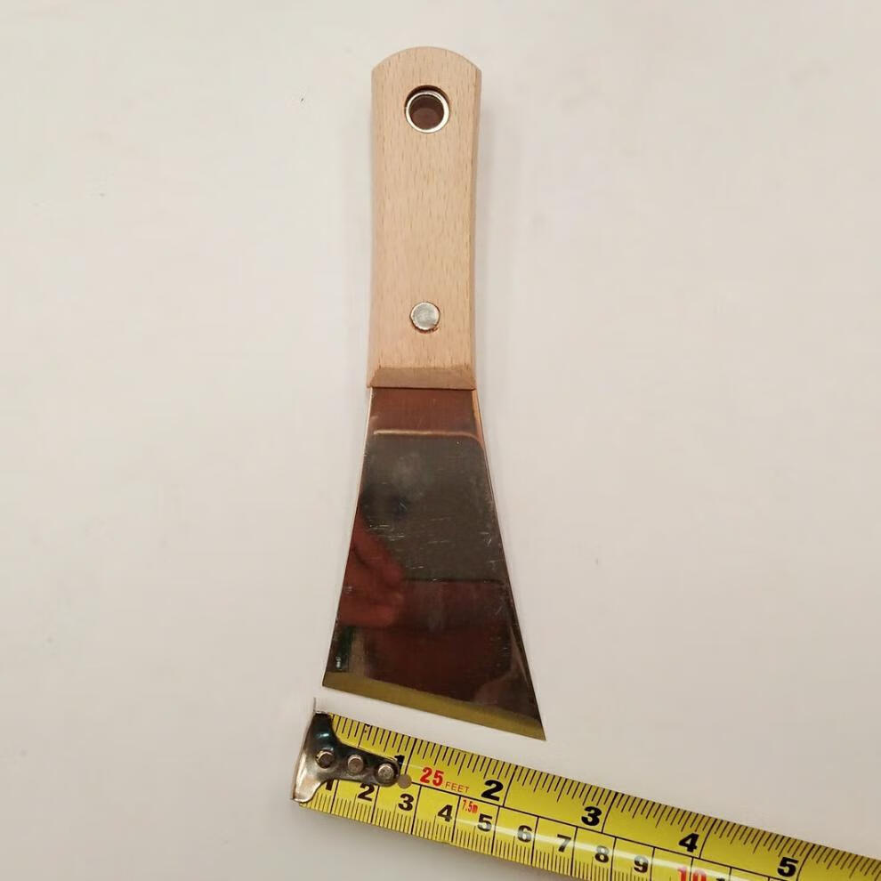 斜口灰刀灰刮刀铲刀木柄油灰刀约12mm厚
