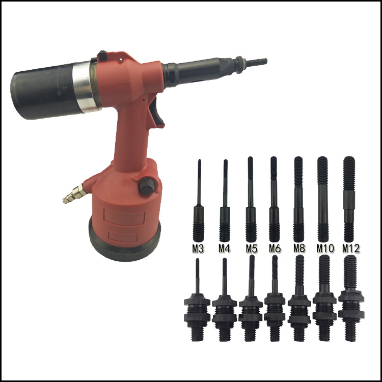 拉铆枪拉杆气动拉帽螺母枪丝杆英制拉母枪枪头配件螺杆m3-m12 拉帽枪