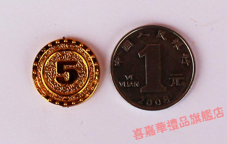 牙仙子金币玩具儿童金属纪念钱货币硬币过家家宝藏游戏道具礼物 银色