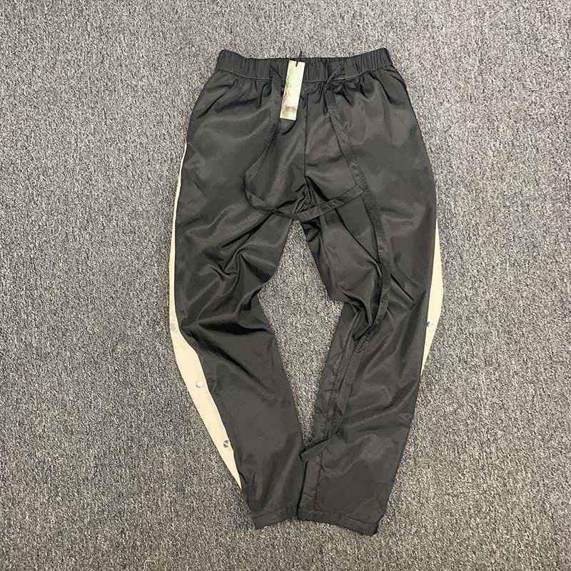 简瓯垚定制高街fog fear of god 第六季拼接排扣裤束脚裤崔晋同款长裤