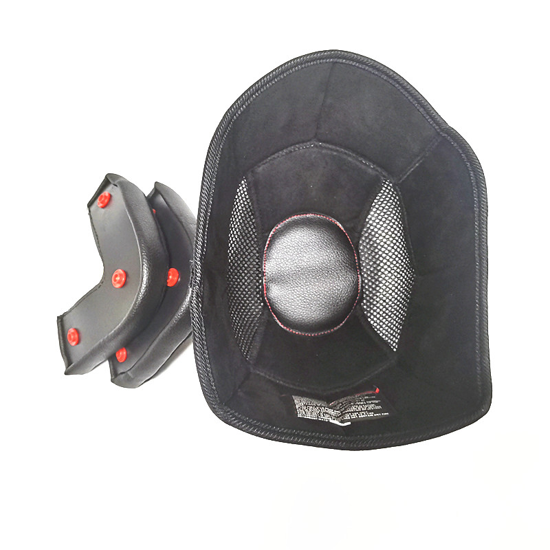 闪电骑行复古头盔内衬内胆可拆卸护耳内饰三扣式半盔改装翻新内饰配件