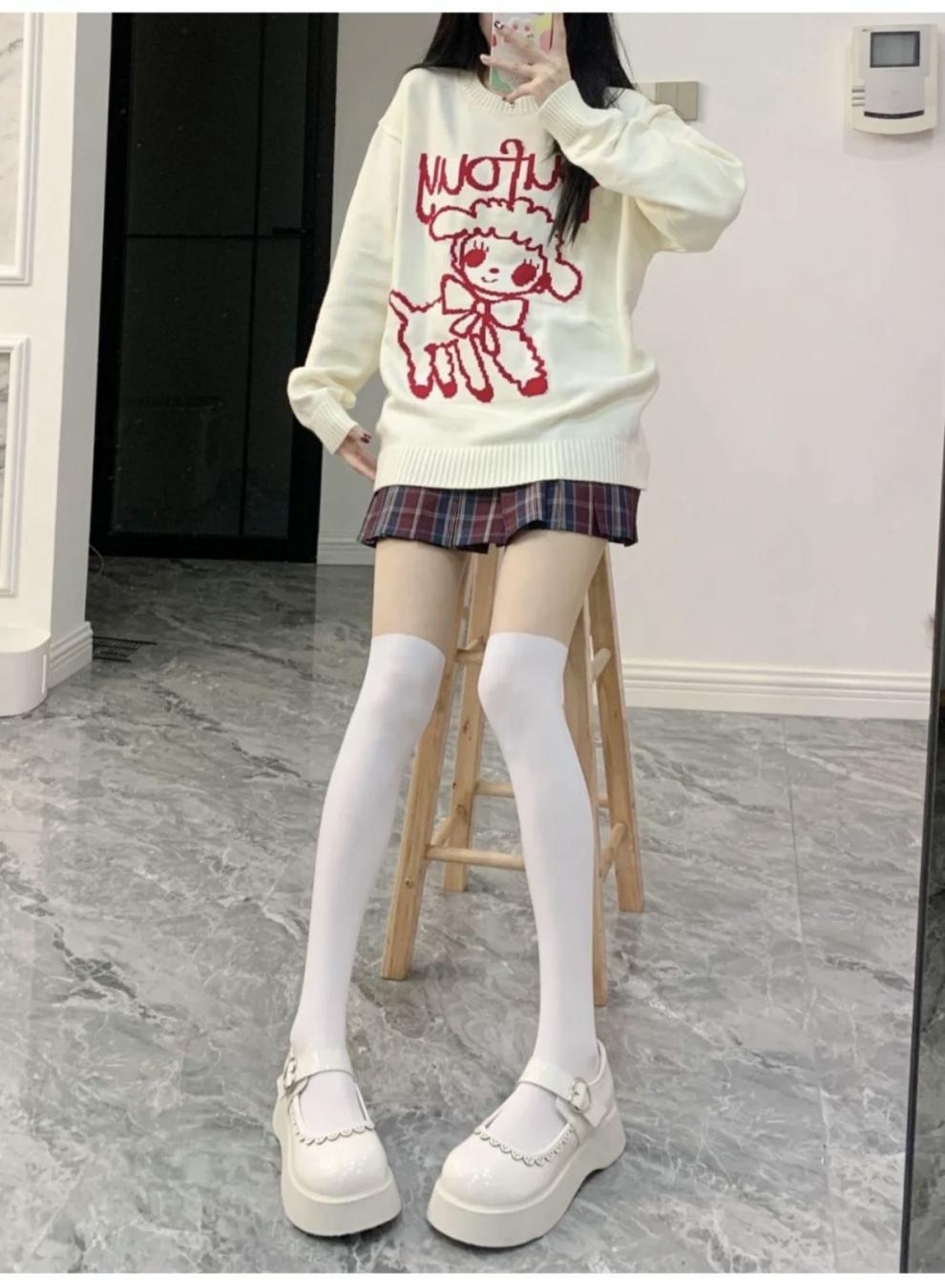 猪腰子鞋洛丽塔鞋萝莉鞋小香风玛丽珍鞋女新款大头日系jk白色小皮鞋女