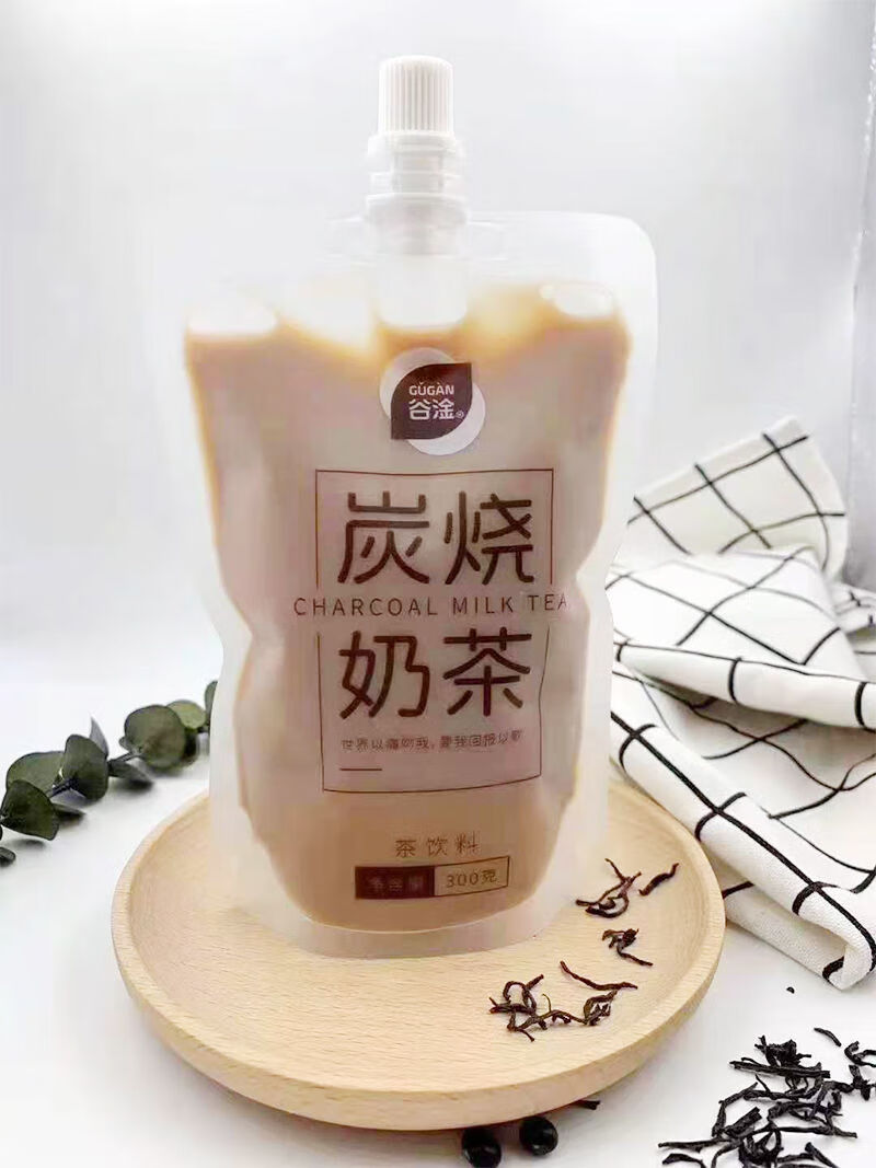 谷淦绿豆沙冰饮料豆奶炭烧奶茶袋装饮料植物蛋白饮品整箱炭烧奶茶300g