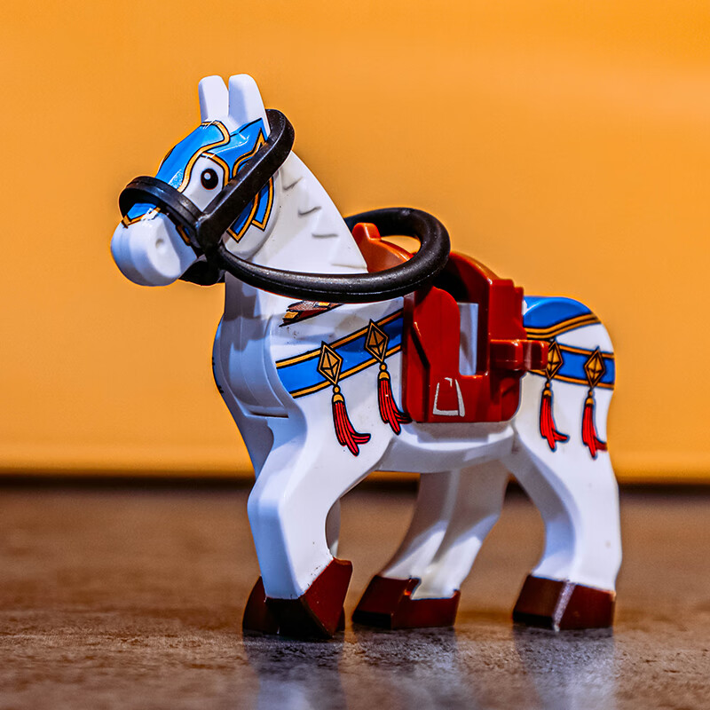 新品积木系列moc三国小侠人仔积木刘备张飞关羽三国演义玩具赤兔马第