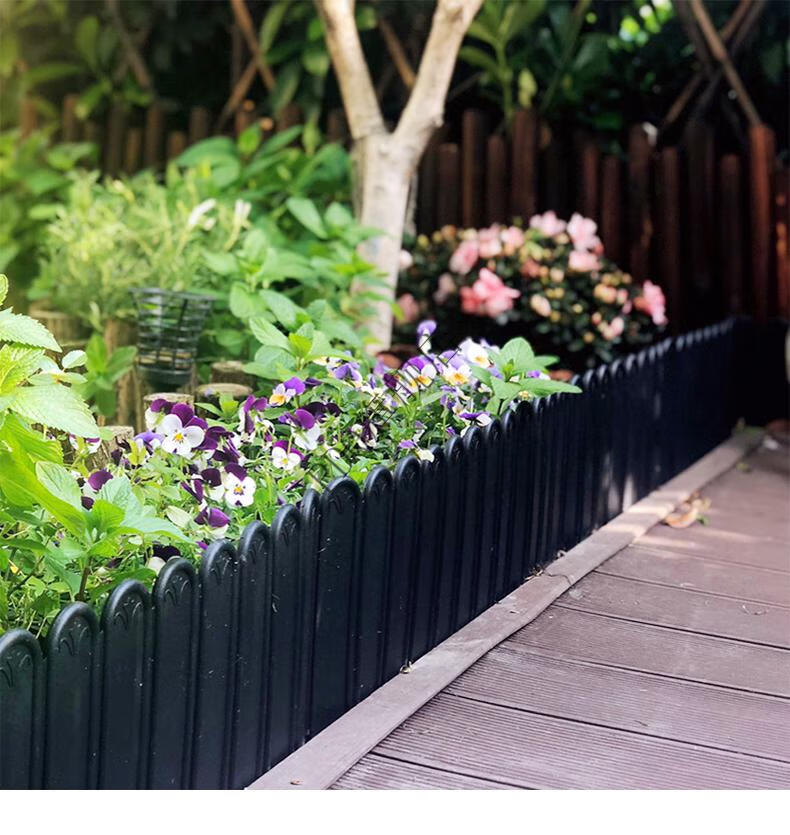 花池围栏塑料花园围栏小栅栏花圃户外花坛挡土菜园花池院子庭院塑料