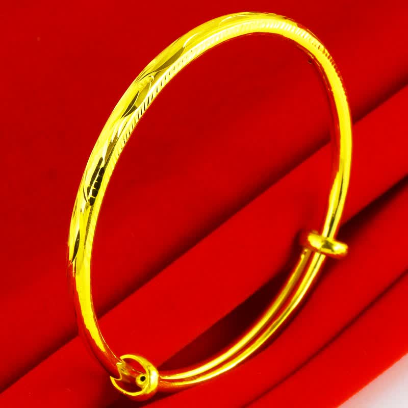 金手镯金镯子女士2022新款金饰品妈妈款送老人龙凤重约118212g含工费