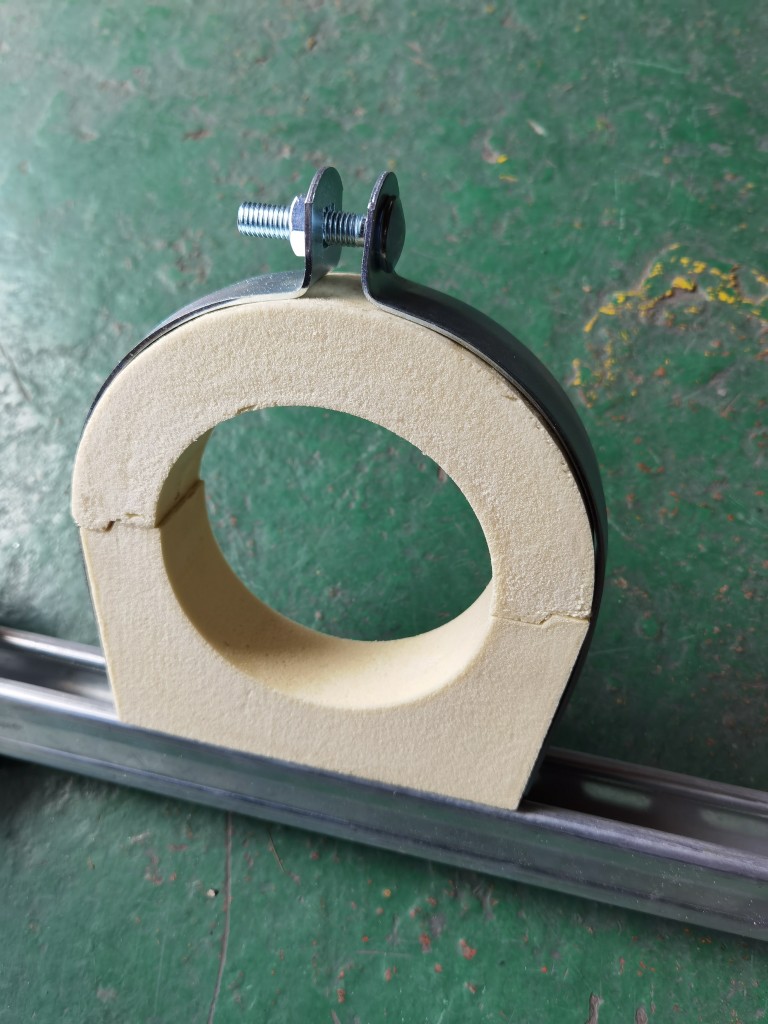 聚氨酯p型卡保温p型管卡速丽保管托黄木托保温管托c型钢保温管卡 dn15