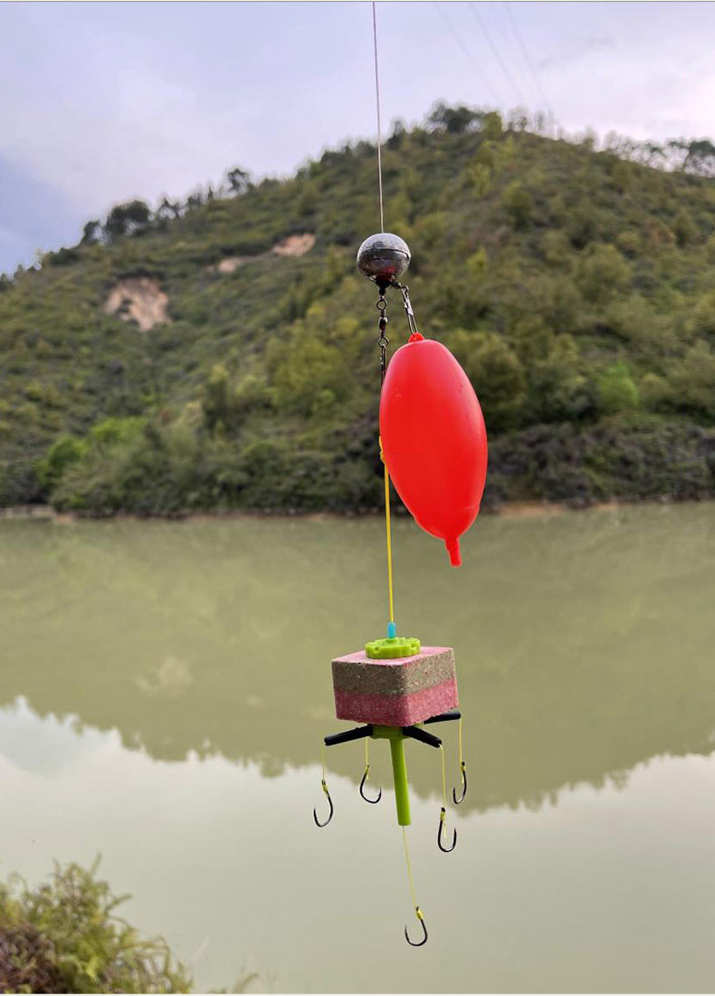 狂拉鰱鱅釣鰱鱅的專用鉤新型組翻板鉤爆炸魚鉤海杆專用水怪釣籠海竿浮