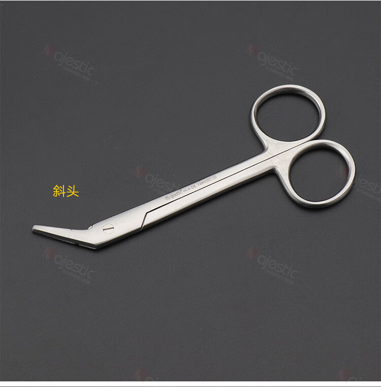 牙科工具金冠剪直弯头带齿技工钢丝结扎丝预成冠剪刀