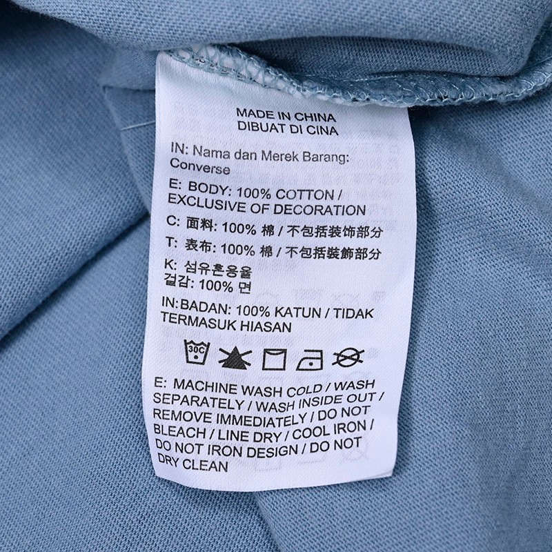 converse匡威男装上衣2022春季新款运动休闲短袖t恤10023462蓝色