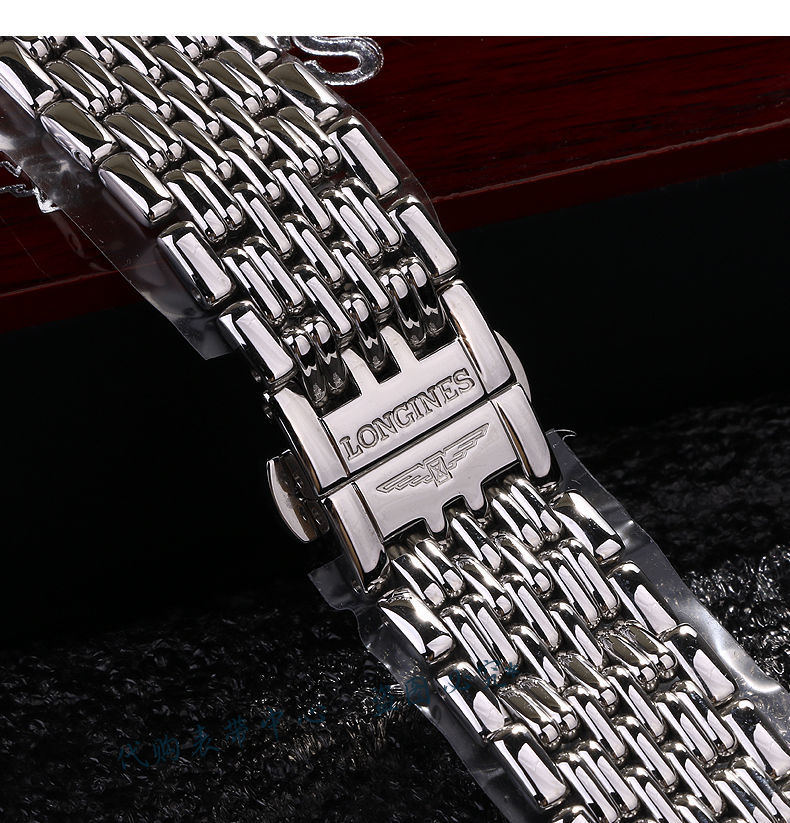 适用于浪琴律雅l4原装钢带男女款表链表带原厂手表配件实心金属精钢间