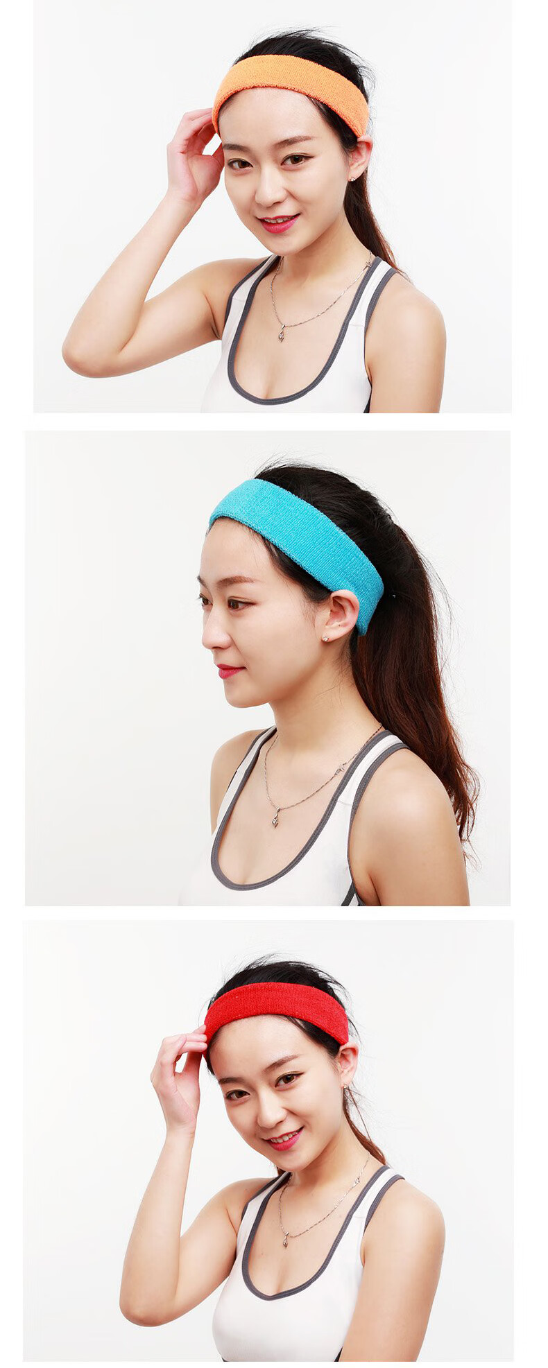 运动头戴汗巾男止汗带健身吸汗头带跑步头巾羽毛球篮球女士导汗带瑜伽