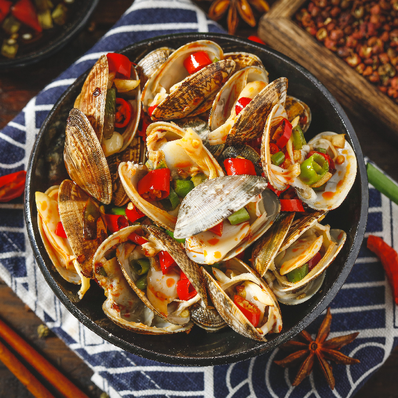 海鲜鲜活水产芒果螺蛤蜊花甲肉花蛤500g冰冻酒店餐饮半成品菜食材
