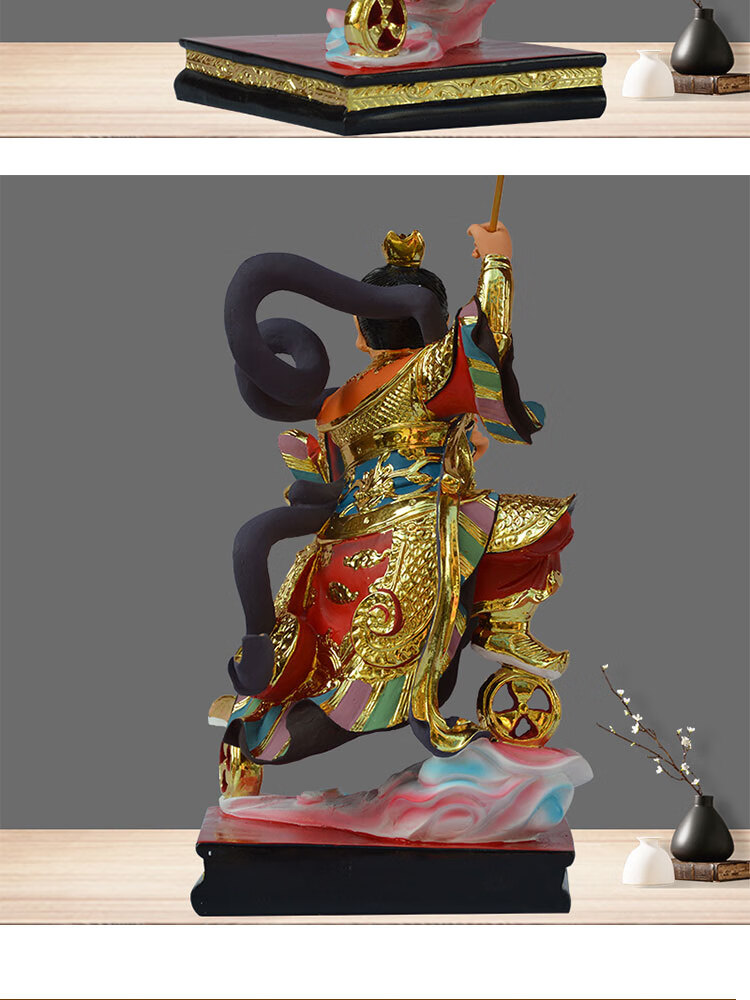 哪吒 三太子 中坛元帅 脚踏风火双轮 12英寸 神像 佛像 摆件 12英寸29