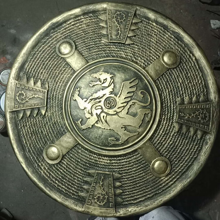 【2022新款】 仿中国古代士兵盾牌古装演出拍摄道具将军酒吧密室布景