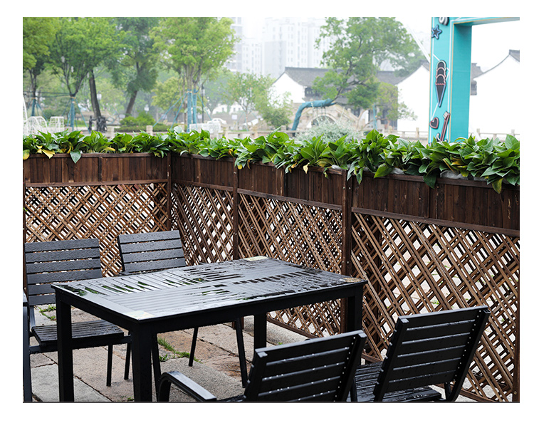 餐饮围栏火锅店半墙置物架餐厅矮隔断饭店网格镂空花架绿植装饰架