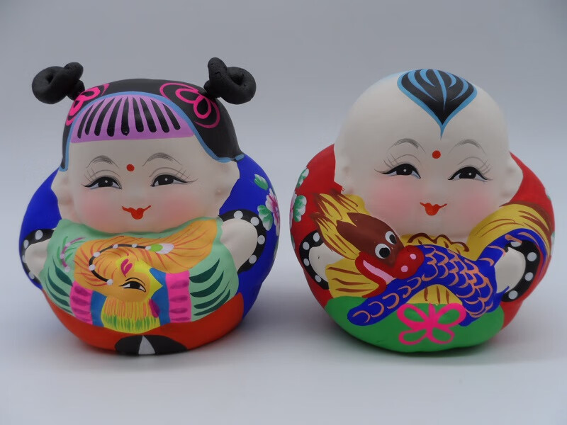 无锡惠山泥人无锡特产惠山泥人阿福龙凤呈祥艺精品结婚老外同学出国