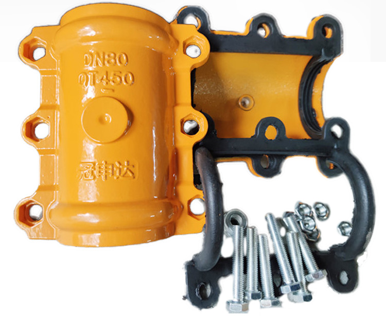 加长水管快速补漏接头开边对接镀锌铁管pe塑胶管箍哈夫节接 dn125/5寸