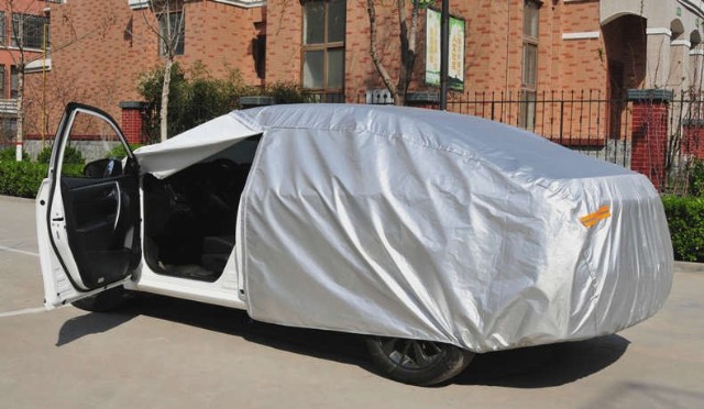 雨布雨披加厚汽车套遮阳罩防晒防雨盖车布蓝色防尘防雪大众速腾大众新