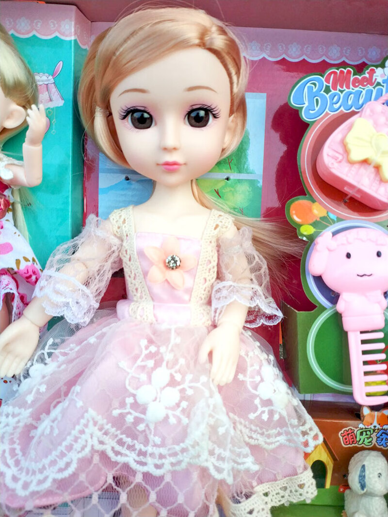 雅斯妮遇见悠闲时光女孩换装小娃娃过家家玩具手推车迷你宠物狗 779