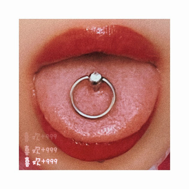 xingyan舌钉 钢舌钉穿孔舌头钉ins舌环穿刺饰品sn3845 深蓝 杆长16 杆