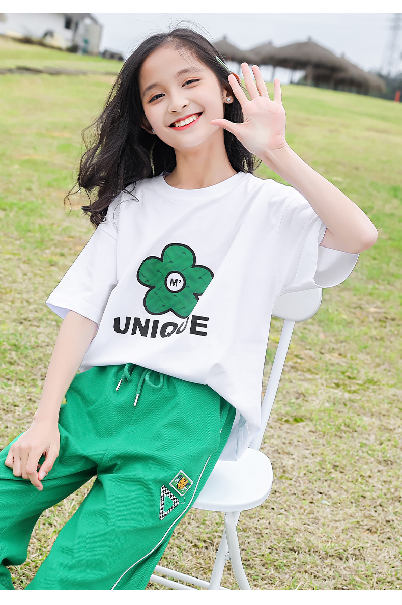 夏装2022新款儿童装大童女装夏天小女孩衣服9-12岁中大童洋气15运动服