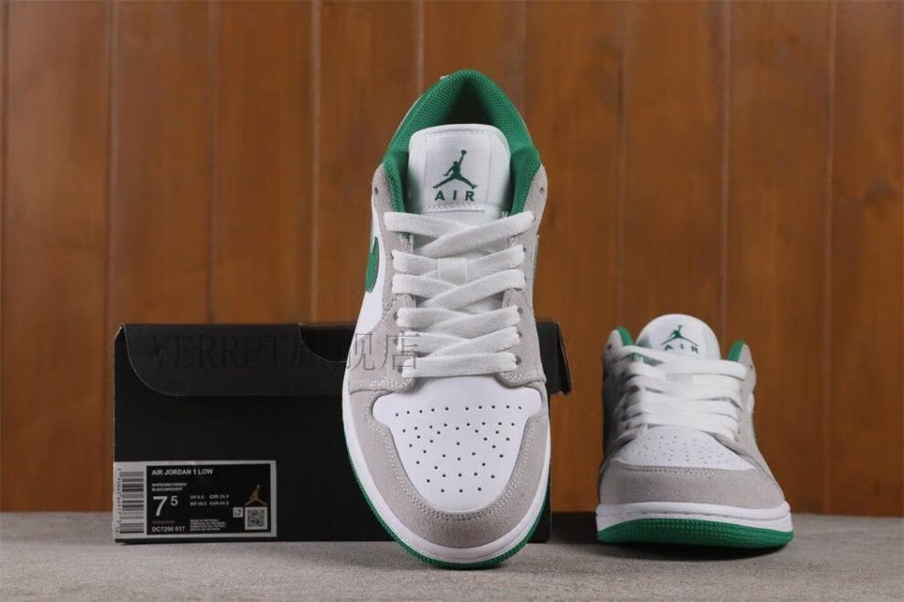 【官方旗舰店】 low 白灰绿 休闲运动篮球鞋 乔一低帮男女情侣鞋 旗舰