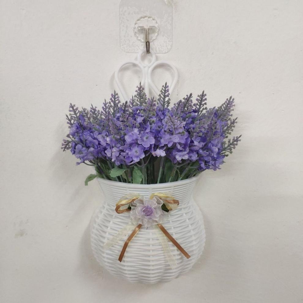 挂墙花篮套装仿真假花挂篮墙壁饰吊篮室内挂壁挂摆设墙面装饰花艺新品