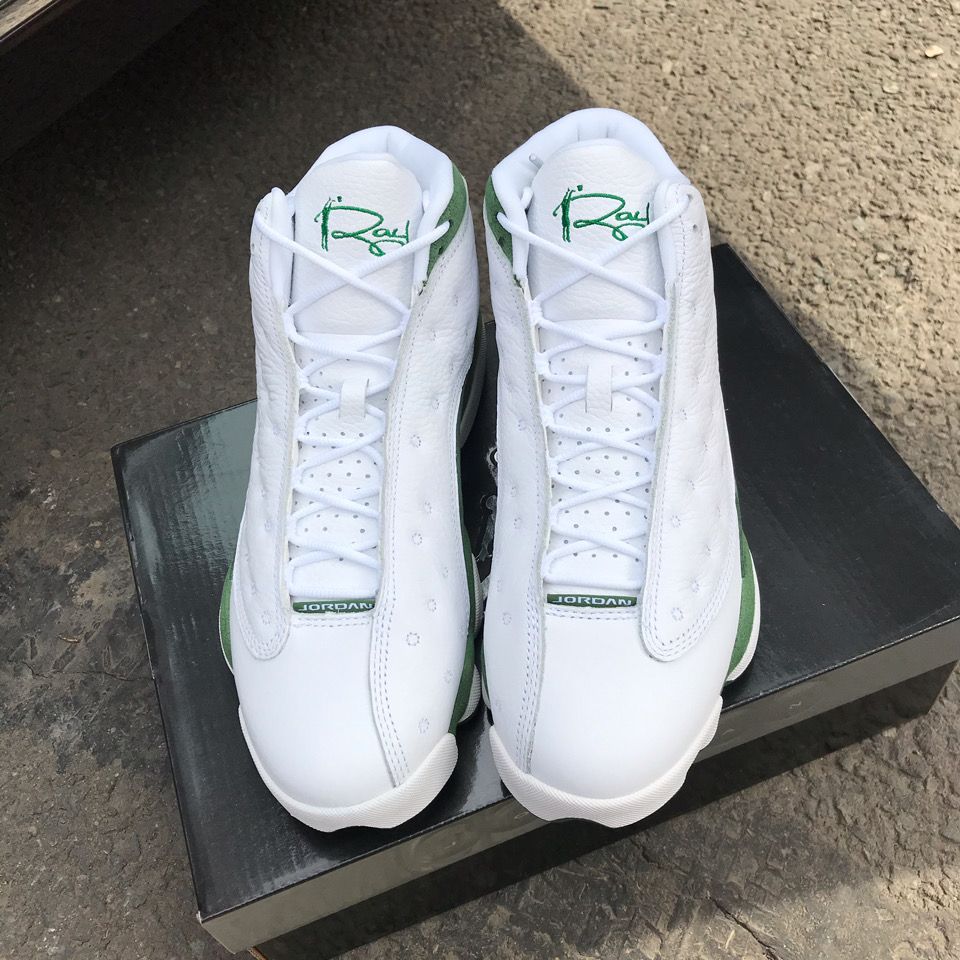 【官方自营旗舰店】运动鞋air jordan 13 雷阿伦 13白绿 雷阿伦配色