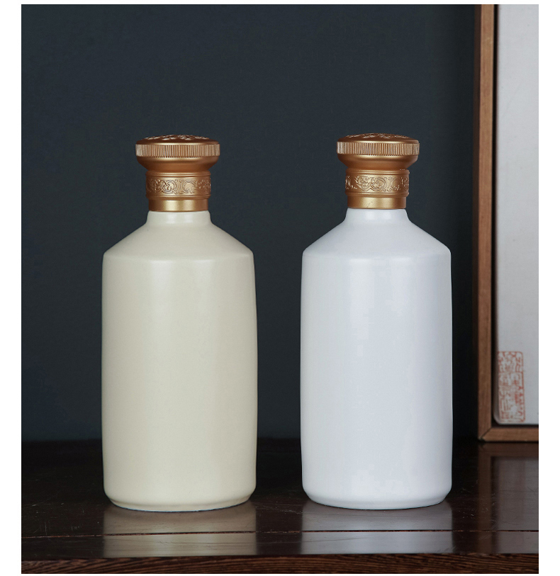 散酒容器景德镇陶瓷酒瓶泡酒壶酱酒瓶一斤装白酒密封家用酒壶酒坛酒杯