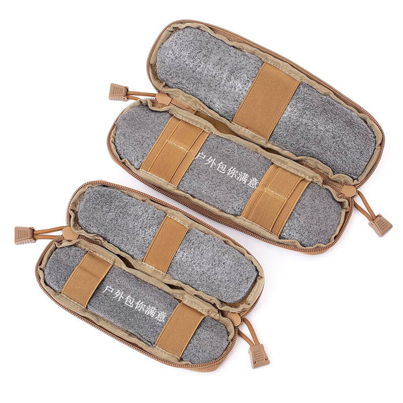 新品战术绑腿刀套刀鞘通用型便携尼龙防身包刀具收纳包卡其大号