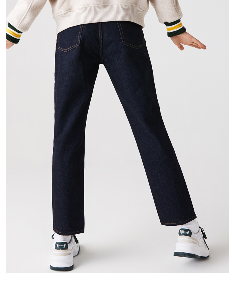 lacoste法国鳄鱼女装20秋冬新款时尚男友风牛仔裤休闲裤女hf0748 rne
